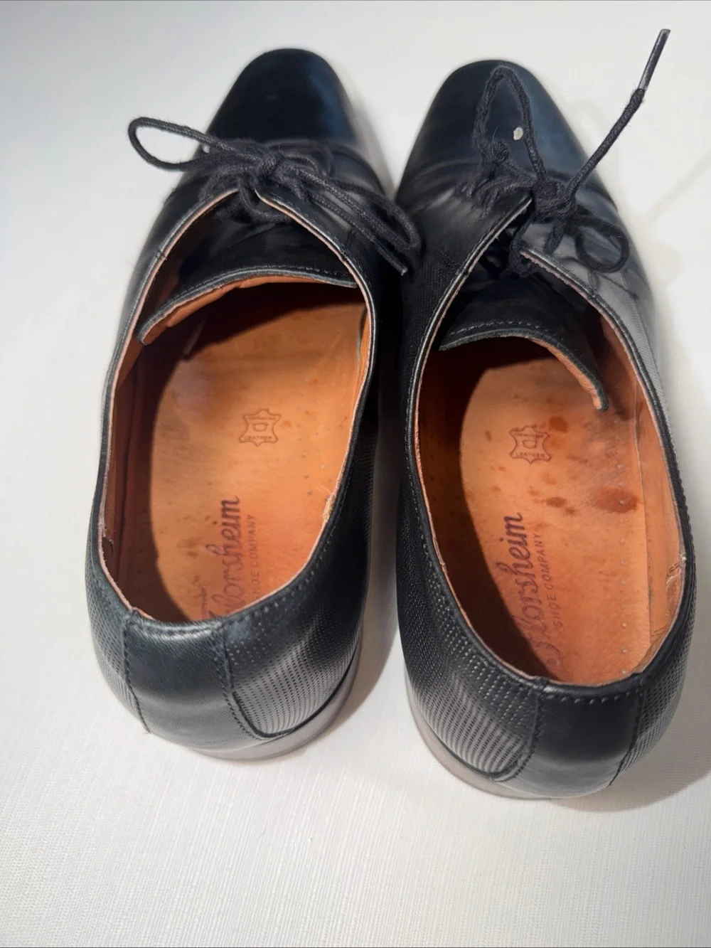 Florsheim Mens 12D Black Leather Cap Toe Oxford Dress Shoes Lace Up Classic